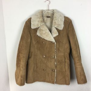 COLUMBIA | Tan Sherpa Lining Double Breasted Coat